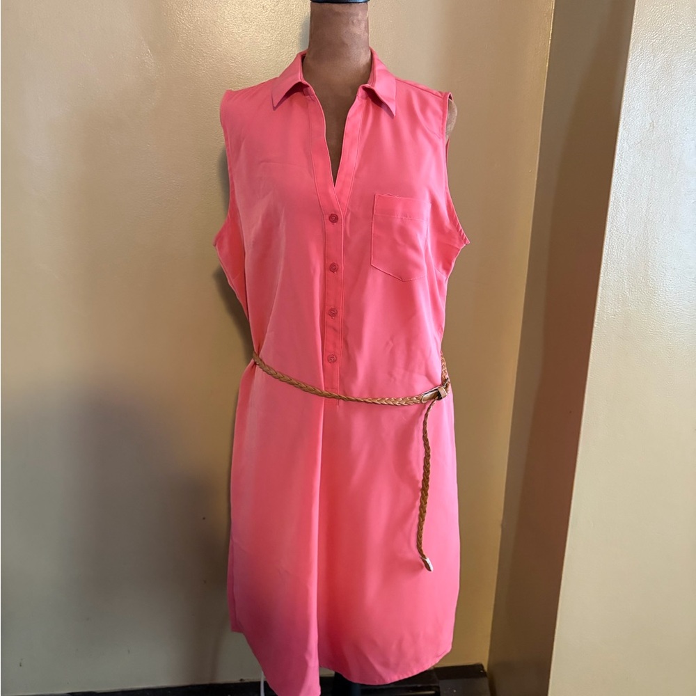 The Limited Coral Sleeveless Dress